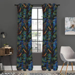 Embroidery Peacock Pattern Print Curtain