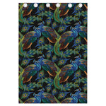 Embroidery Peacock Pattern Print Curtain