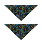 Embroidery Peacock Pattern Print Dog Bandana