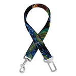 Embroidery Peacock Pattern Print Dog Seat Belt