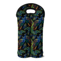 Embroidery Peacock Pattern Print Double Neoprene Wine Tote