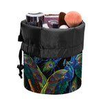 Embroidery Peacock Pattern Print Drawstring Makeup Bag