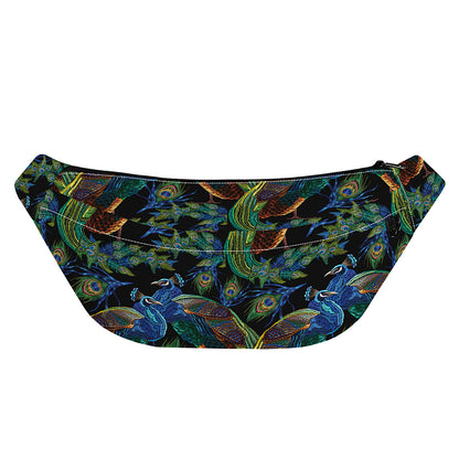 Embroidery Peacock Pattern Print Fanny Pack