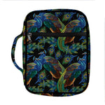 Embroidery Peacock Pattern Print Front Pocket Bible Bag