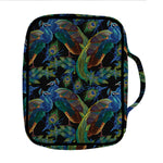 Embroidery Peacock Pattern Print Front Pocket Bible Bag