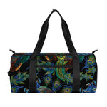 Embroidery Peacock Pattern Print Gym Bag