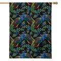 Embroidery Peacock Pattern Print House Flag