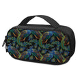 Embroidery Peacock Pattern Print Portable Cooler Travel Case