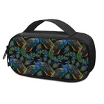 Embroidery Peacock Pattern Print Insulin Cooler Travel Case