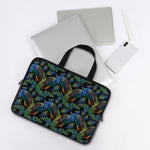 Embroidery Peacock Pattern Print Laptop Sleeve With Handle