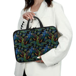 Embroidery Peacock Pattern Print Laptop Sleeve With Handle