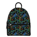 Embroidery Peacock Pattern Print Leather Backpack