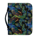 Embroidery Peacock Pattern Print Leather Bible Cover