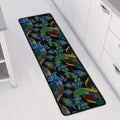 Embroidery Peacock Pattern Print Long Kitchen Mat