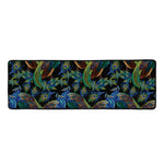 Embroidery Peacock Pattern Print Long Kitchen Mat