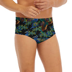 Embroidery Peacock Pattern Print Men's Briefs