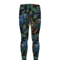 Embroidery Peacock Pattern Print Men's Leggings