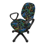 Embroidery Peacock Pattern Print Office Chair Cover