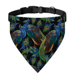 Embroidery Peacock Pattern Print Over The Collar Dog Bandana