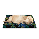 Embroidery Peacock Pattern Print Pet Cooling Mat Cover