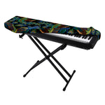 Embroidery Peacock Pattern Print Piano Keyboard Cover