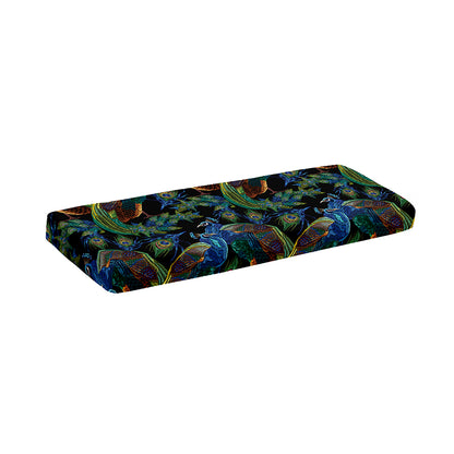 Embroidery Peacock Pattern Print Piano Keyboard Cover