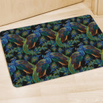 Embroidery Peacock Pattern Print Polyester Doormat