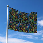 Embroidery Peacock Pattern Print Polyester Flag