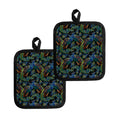 Embroidery Peacock Pattern Print Pot Holders