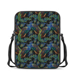 Embroidery Peacock Pattern Print Rectangular Crossbody Bag