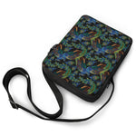 Embroidery Peacock Pattern Print Rectangular Crossbody Bag