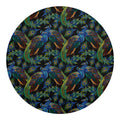 Embroidery Peacock Pattern Print Round Blanket