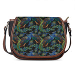 Embroidery Peacock Pattern Print Saddle Bag
