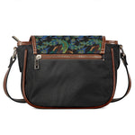 Embroidery Peacock Pattern Print Saddle Bag