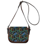 Embroidery Peacock Pattern Print Saddle Bag