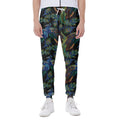 Embroidery Peacock Pattern Print Joggers