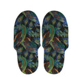 Embroidery Peacock Pattern Print Slippers