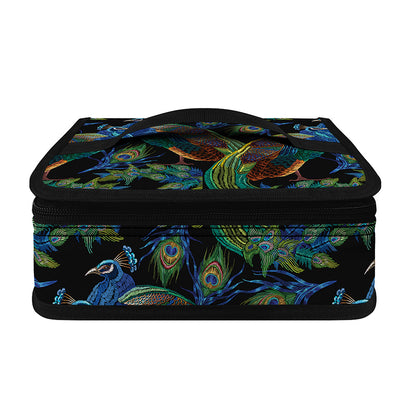 Embroidery Peacock Pattern Print Small Lunch Bag