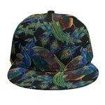 Embroidery Peacock Pattern Print Snapback Cap