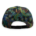 Embroidery Peacock Pattern Print Snapback Cap