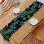 Embroidery Peacock Pattern Print Table Runner