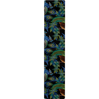 Embroidery Peacock Pattern Print Table Runner