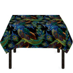 Embroidery Peacock Pattern Print Tablecloth