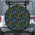 Embroidery Peacock Pattern Print Tire Cover With Camera Hole