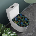 Embroidery Peacock Pattern Print Toilet Lid Cover