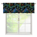 Embroidery Peacock Pattern Print Window Valance