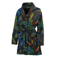 Embroidery Peacock Pattern Print Women's Bathrobe