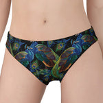Embroidery Peacock Pattern Print Women's Panties