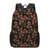 Embroidery Poppy Pattern Print 17 Inch Backpack