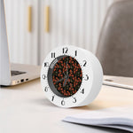 Embroidery Poppy Pattern Print Alarm Clock